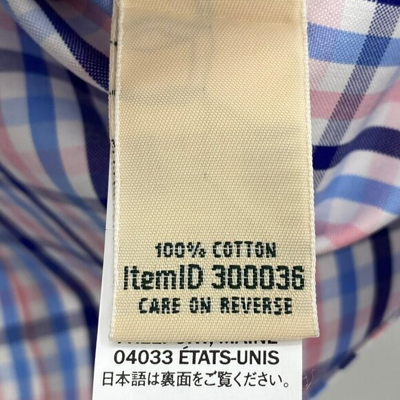 L.L. Bean 3/4 Sleeve Pink/Blue Button Up Shirt Women's Size Petite S - Picture 6 of 8